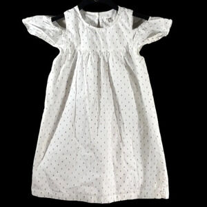Stem white cotton cold shoulder dress size 6